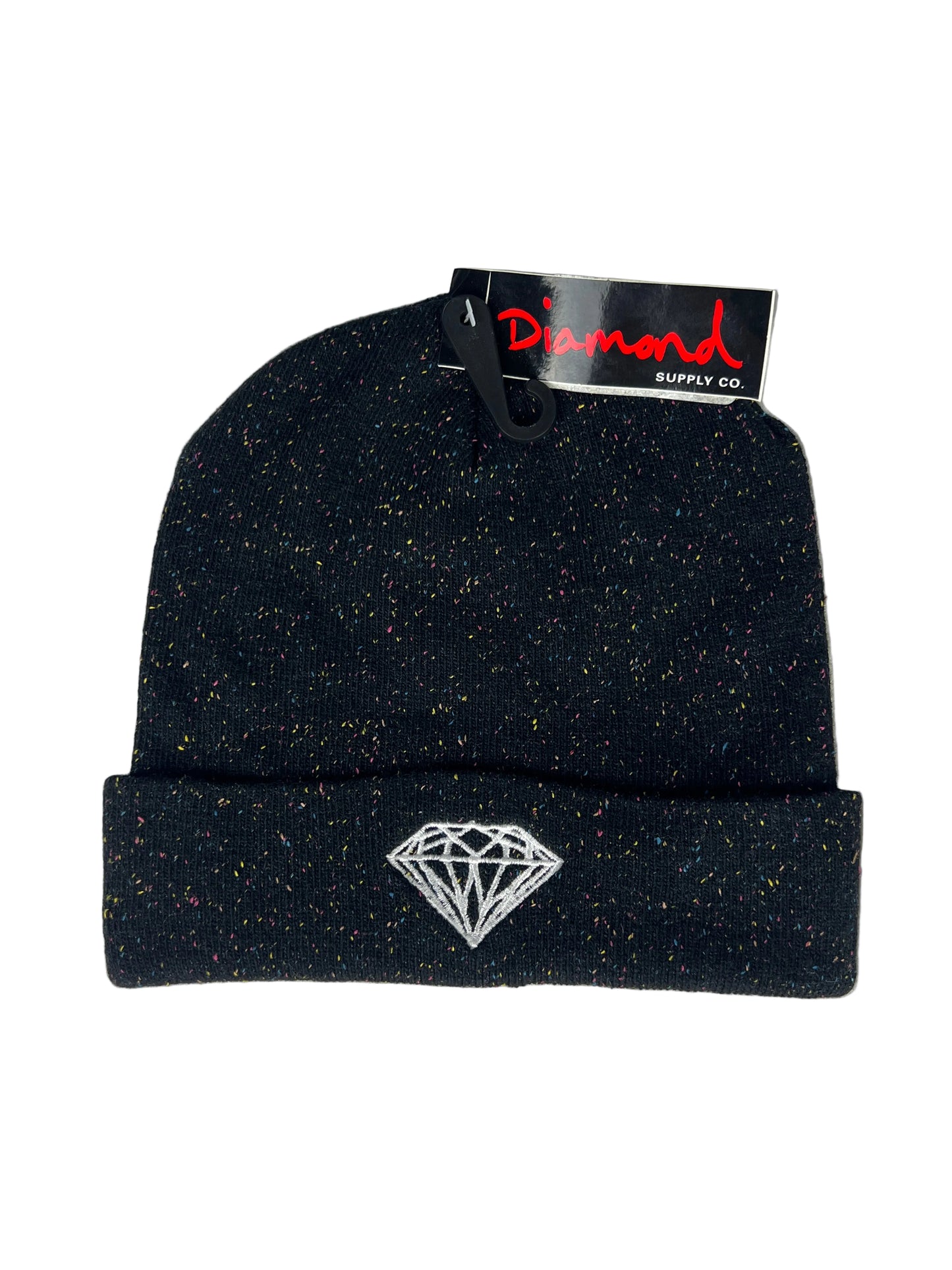 Diamond Dots Multi Black One Size Fits All Vintage Beanie