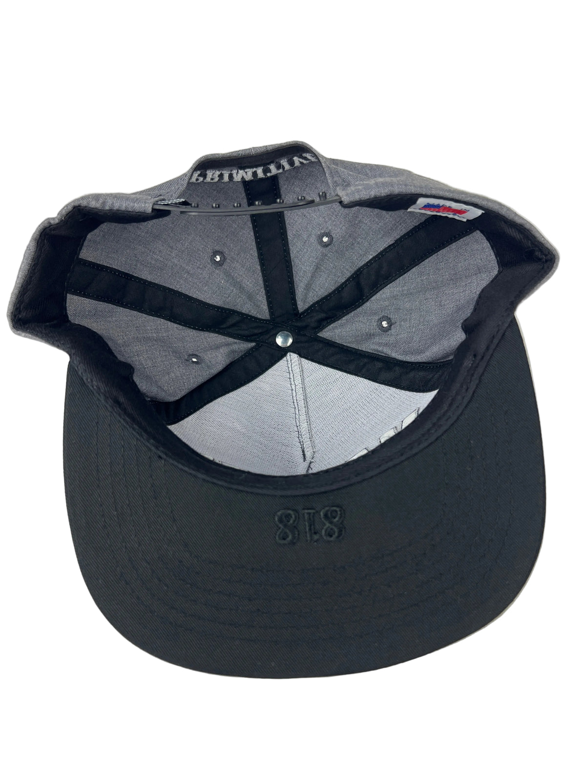 Primitive Valley 818 Grey Black Silver One Size Fits All Vintage Snapback Hat