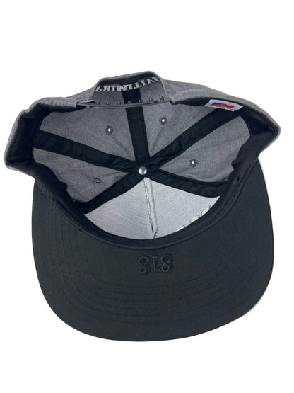 Primitive Valley 818 Grey Black Silver One Size Fits All Vintage Snapback Hat