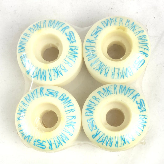 Baker Blue Writing Blue White    50mm  NOS Skateboard Wheels