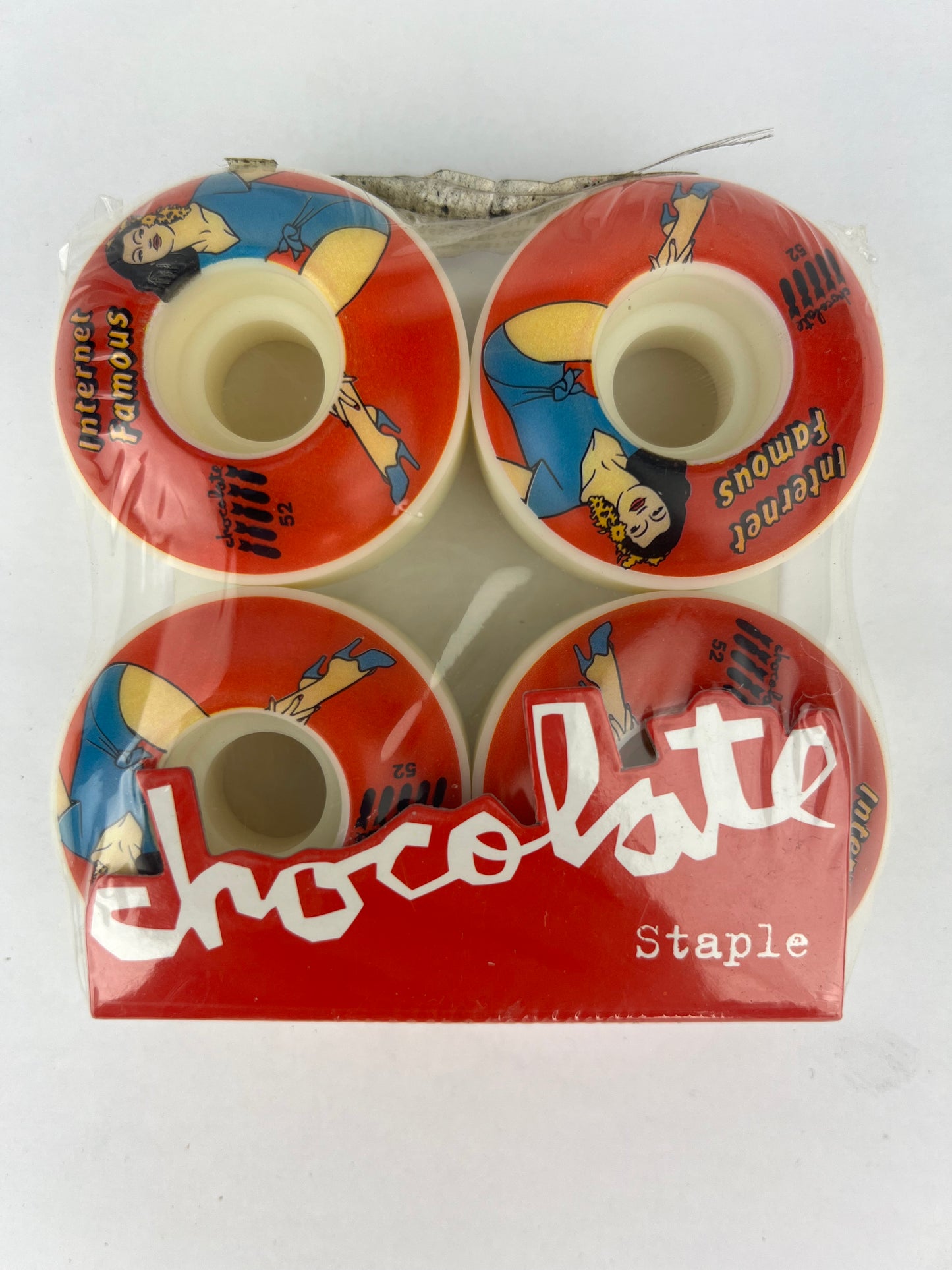 Chocolate Jerry Hsu Internet Famous Staple Bomber Pin up Girl Red White Black Size 52MM Vintage NOS Wheels