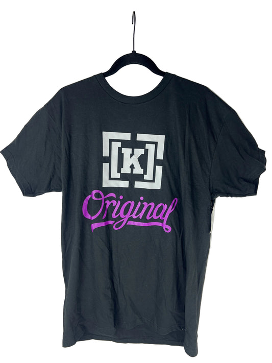 Krew KR3W Original Black White Purple Size L S/s Vintage Shirt