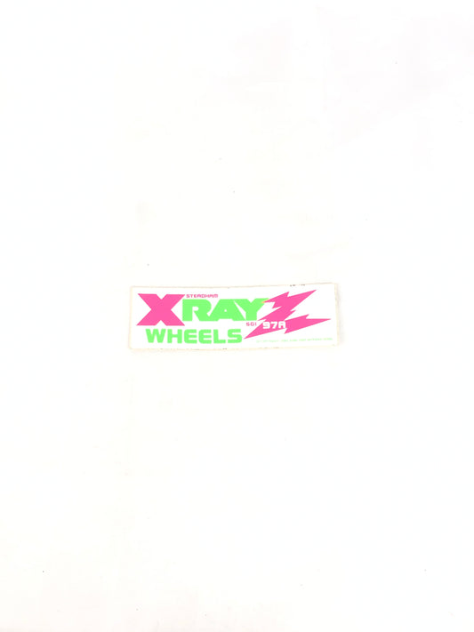 Sure Grip Steve Steadham XRAY Wheels White Green Pink 5" x 1.1" Vintage NOS Sticker 1986