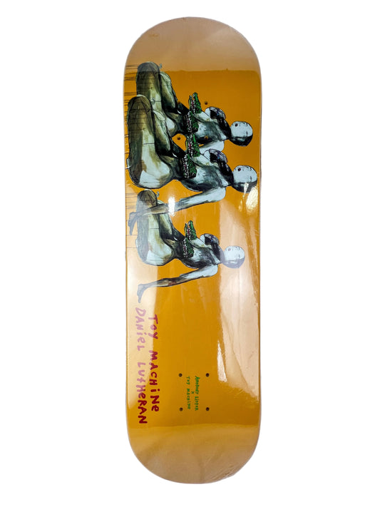 Toy Machine X Anthony Lister Daniel Lutheran Yellow Paint Yellow White Green Size 8.38" Vintage NOS Deck