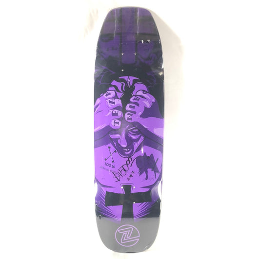 Z-Flex Jay Adams Team Pain Zipper Shaped Purple/Black 9.375" Skateboard Deck