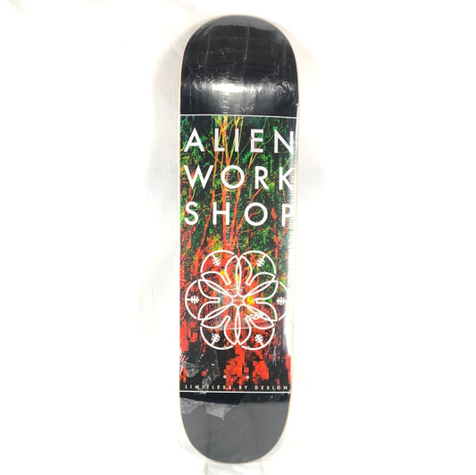 Alien Workshop Alien Flower Limitless By Design Black/Green/Red/Orange/White Size 8.25 Skateboard Deck