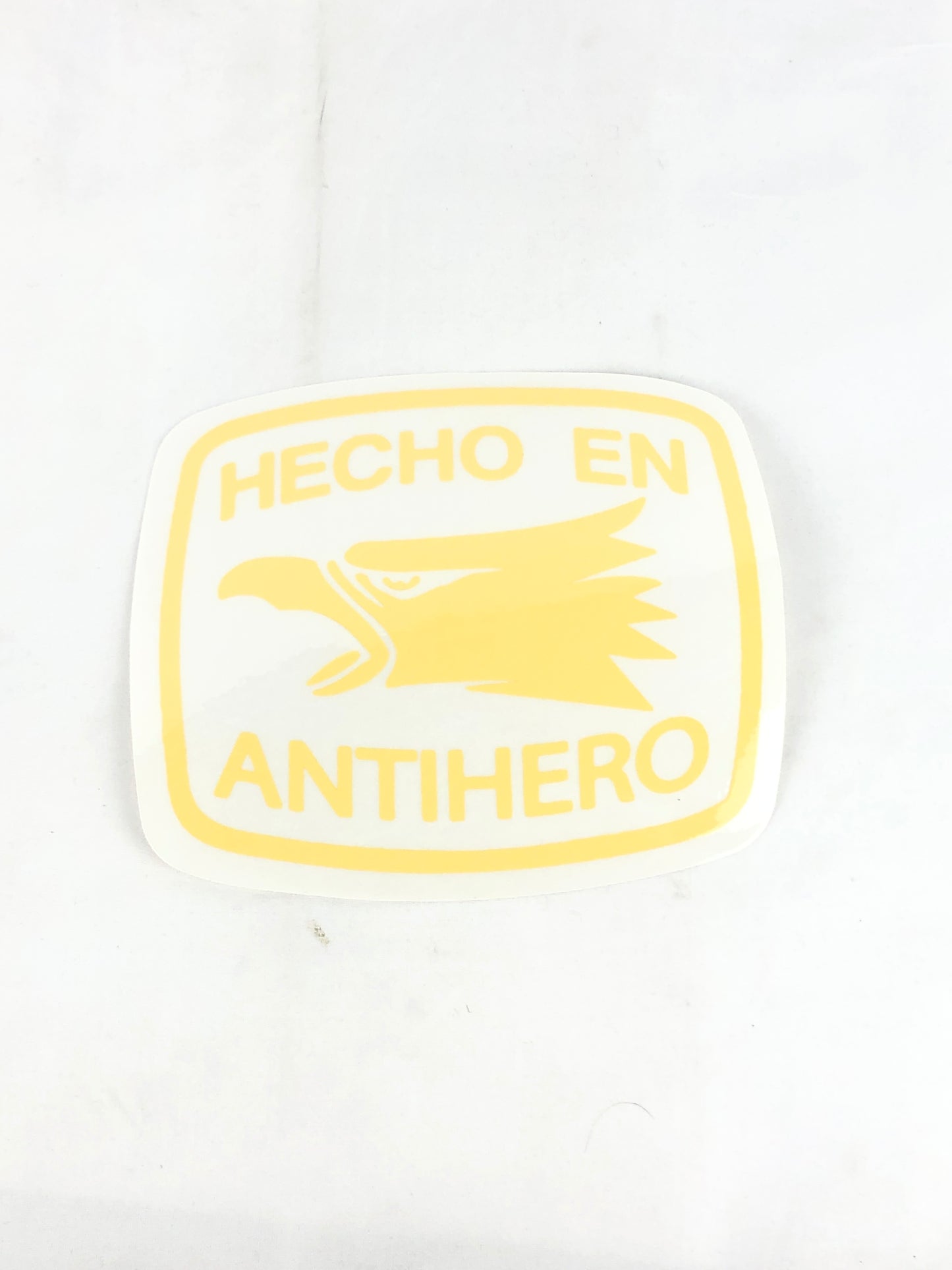 Anti-Hero Hecho En Antihero Clear Yellow 7" x 6" Sticker
