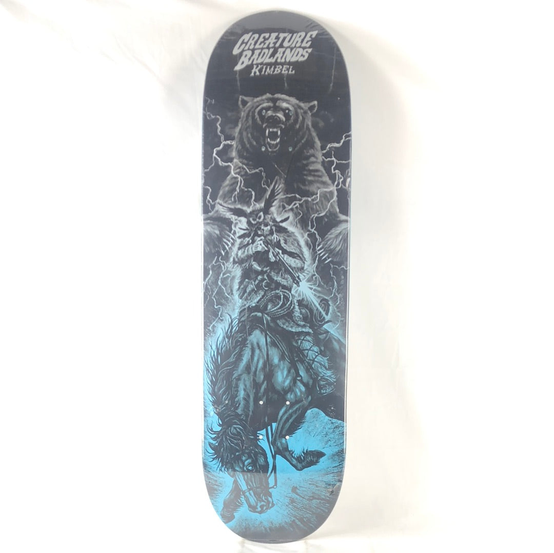 Creature/Badlands Willis Kimbel Black/White/Blue Size 9.0 Skateboard Deck