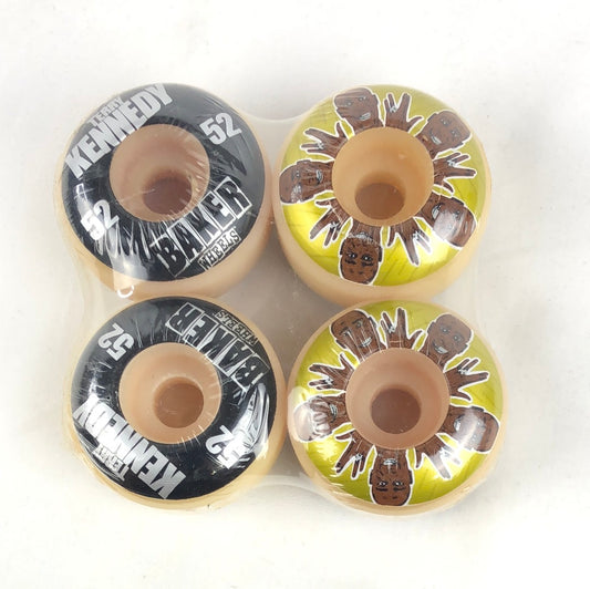 Baker TK Face Graphic Black Gold Brown 52mm  NOS Skateboard Wheels