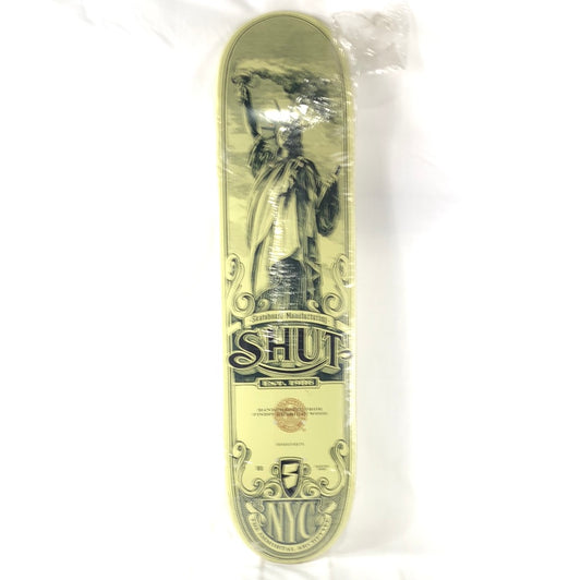 Shut Statue of Liberty Graphic Tan/Black Size 7.8 Skateboard Deck