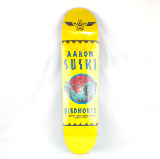 Birdhouse Aaron Suski American Spirit Sean Cliver Art Yellow/Blue/Red 7.75" Skateboard Deck 2005