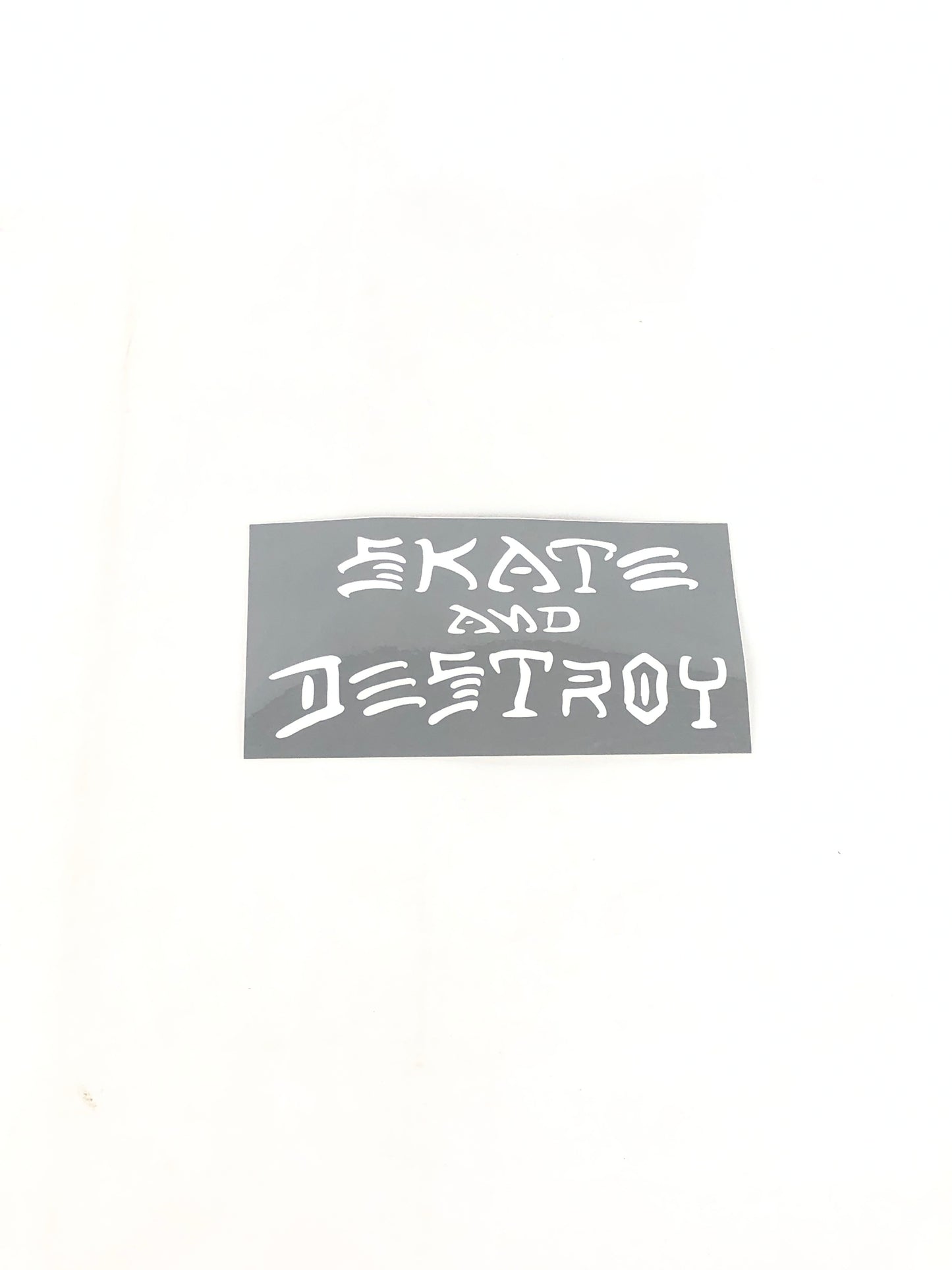 Thrasher Skate And Destroy Grey White 3.3" x 4.4" Sticker
