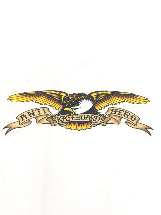 Anti-Hero Skateboards Eagle White Yellow Gold 11" x 4" Sticker