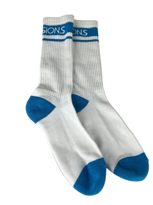 Sessions Blue White Vintage Crew Socks