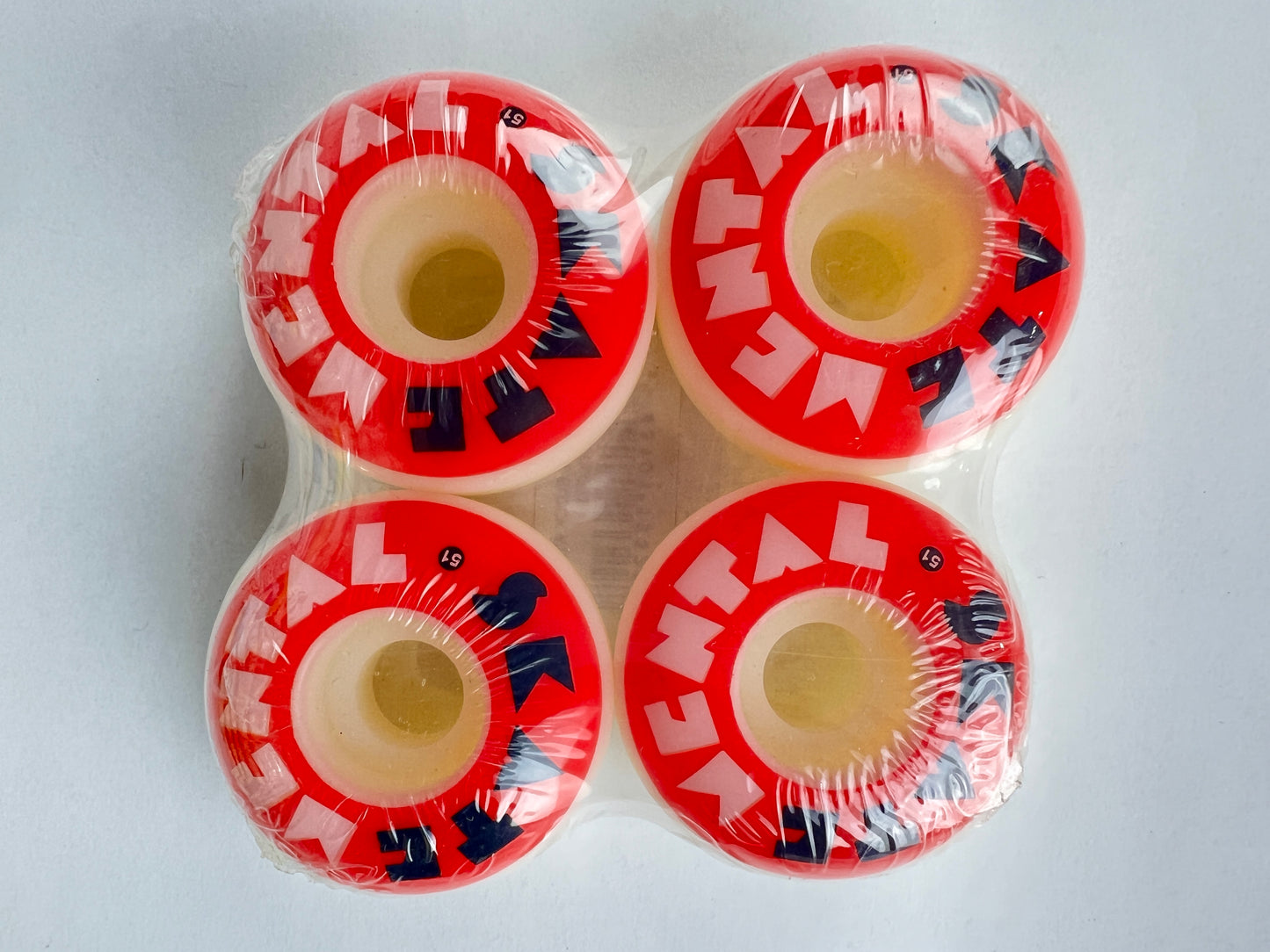 Skate Mental Red Black Size 51MM Vintage NOS Wheels