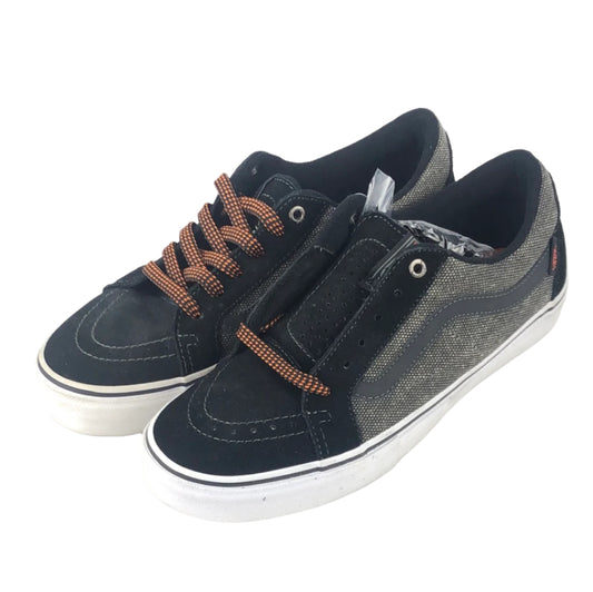 Vans AV Native American Low  Washed Black Orange U.S. Mens Size 9.0 Shoes