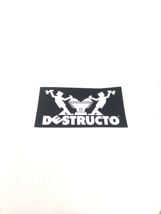 Destructo Hammers Heart Black White 13" x 17" (Large) Sticker
