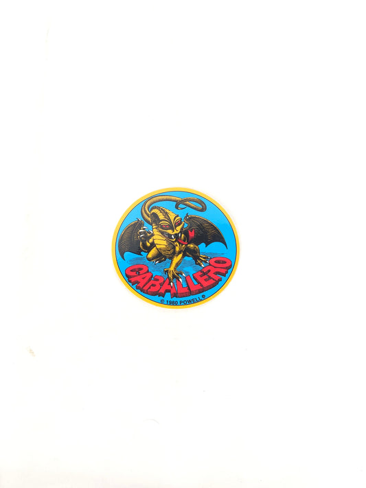 Powell Peralta Steve Caballero Dragon Orange Red Blue 3.5" x 3.5" Circle Sticker 1980