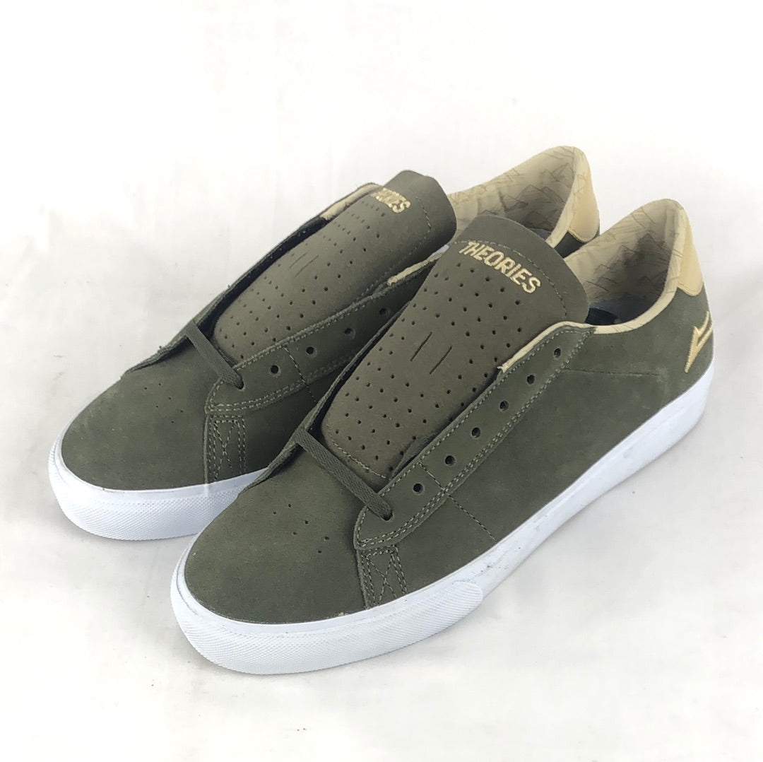 Lakai New Port Low Theories Collaboration Olive Sand Suede U.S. Mens Size  9.5