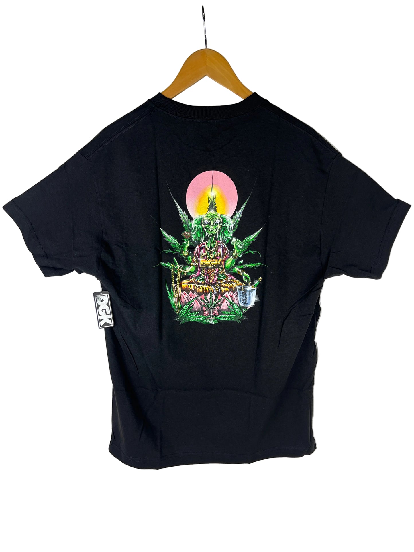 DGK Dealer Black Green Pink Size L S/s Vintage Shirt