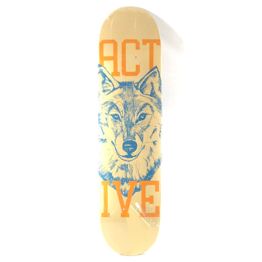 Active Wolf Tan/Orange/Blue 8.25" Skateboard Deck