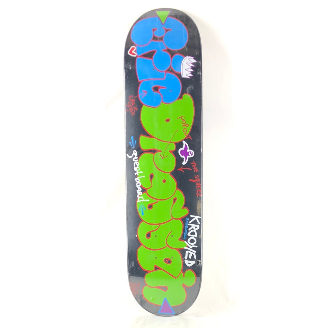 Krooked Eric Dressen Guest Board 180/450 Black/Green 7.75" Skateboard Deck