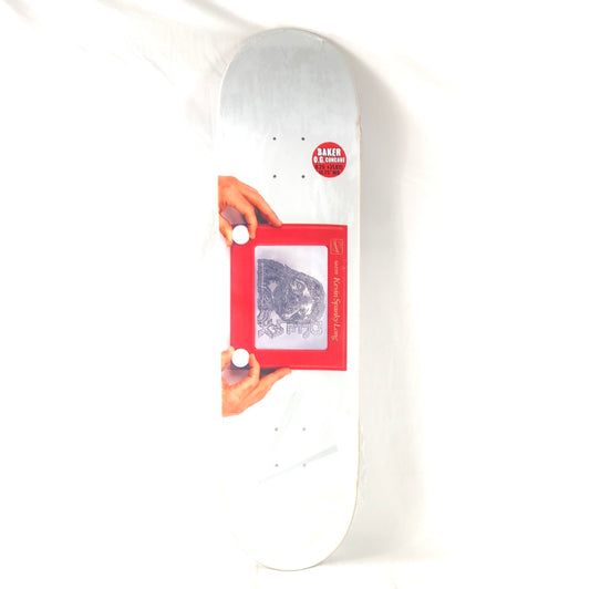 Baker Kevin Spanky Long Etch A Sketch Sloth White/Red Size 8.25 Skateboard Deck