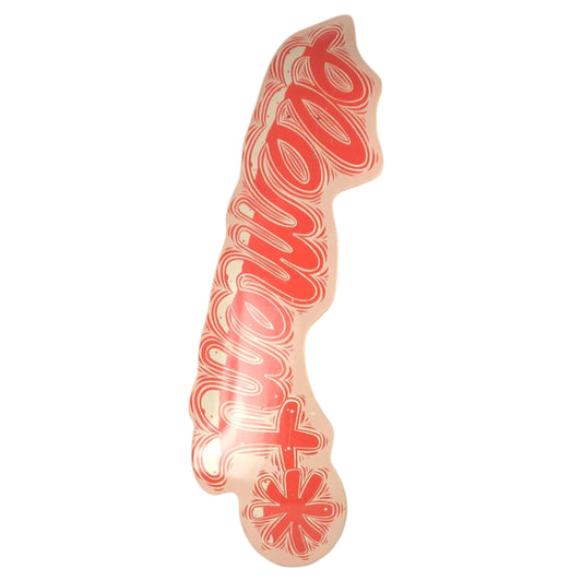 Element Cursive Shaped Logo Red/Pink/White 8.5" Vintage NOS Deck