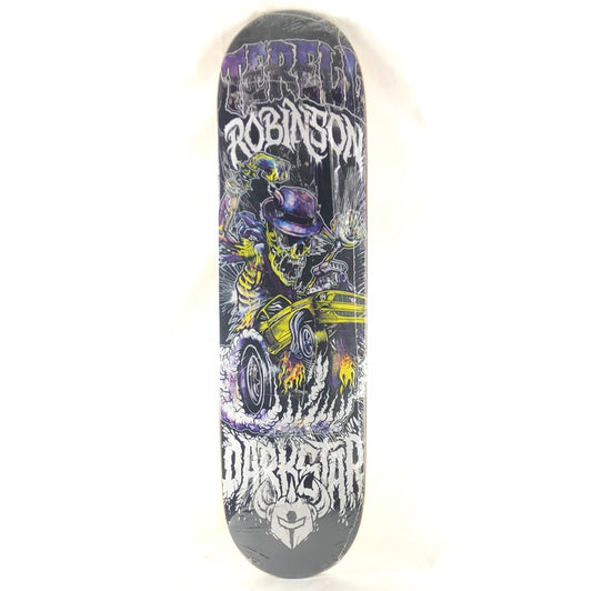 Darkstar Terell Skellington Hotrod Graphic Black/White/Yellow/Purple Size 8.3" Skateboard Deck