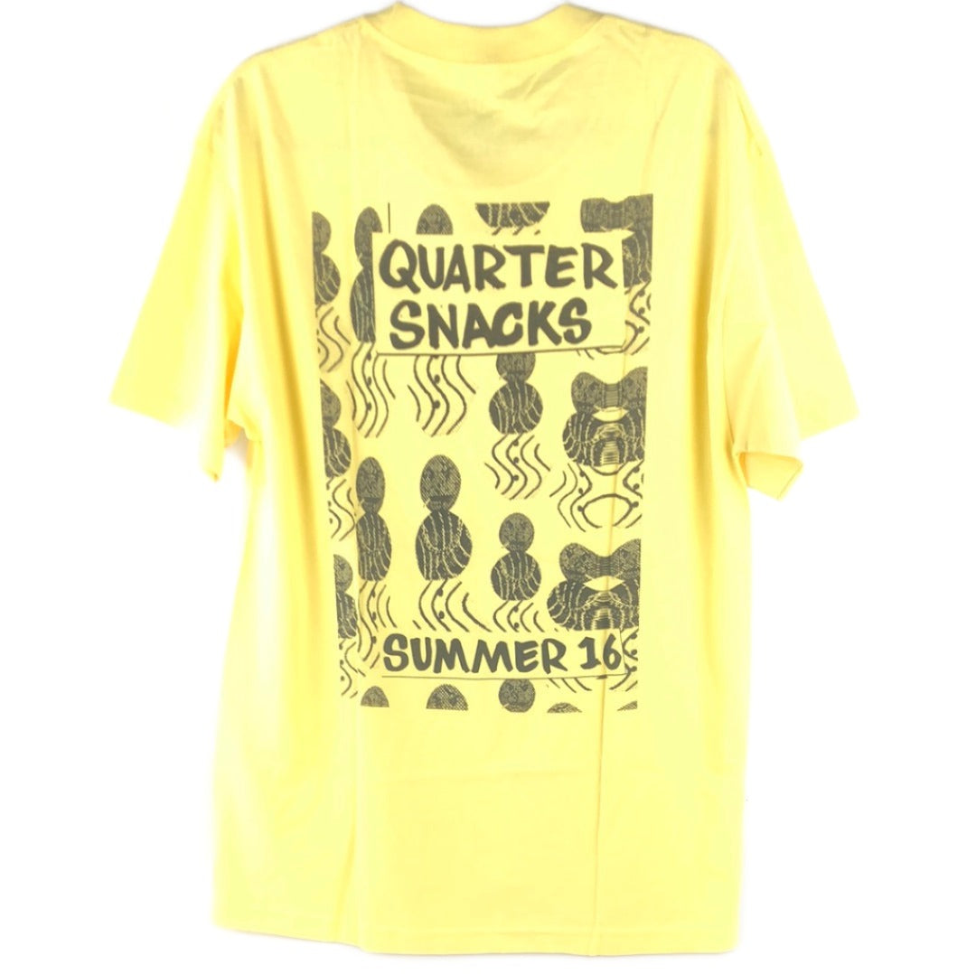 Quarter Snacks Small Chest Logo Yellow Black Size L S/s Shirt