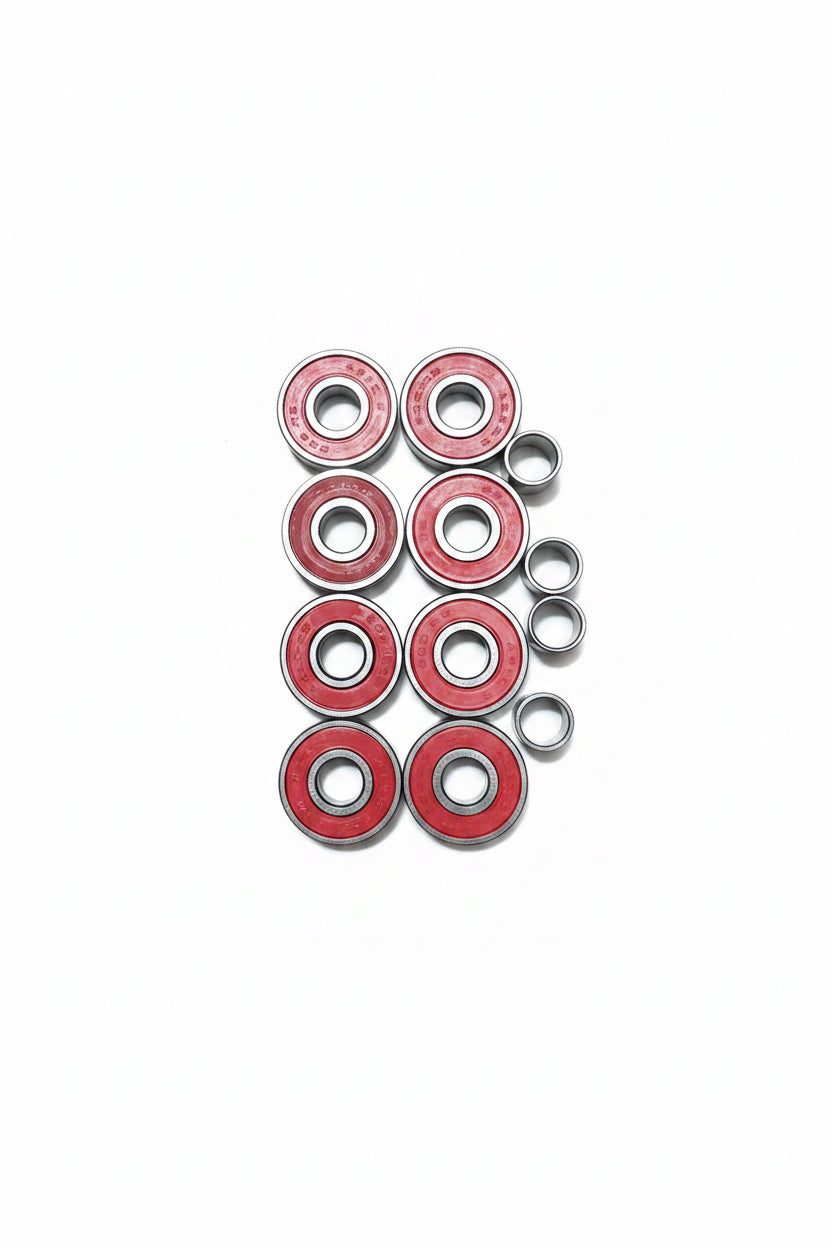 ABEC 5 Red Silver Premium Bearings