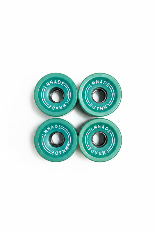 LMNADE Turquoise White Black Size 65MM 78A Vintage NOS Cored Cruiser Wheels