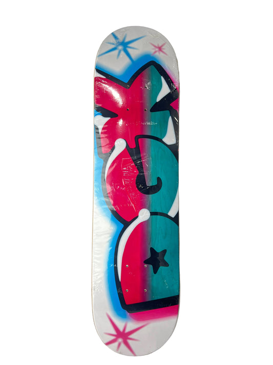 DGK Graffiti Spray Candy Paint Blue Woodgrain Multi Size 7.8" Vintage NOS Deck