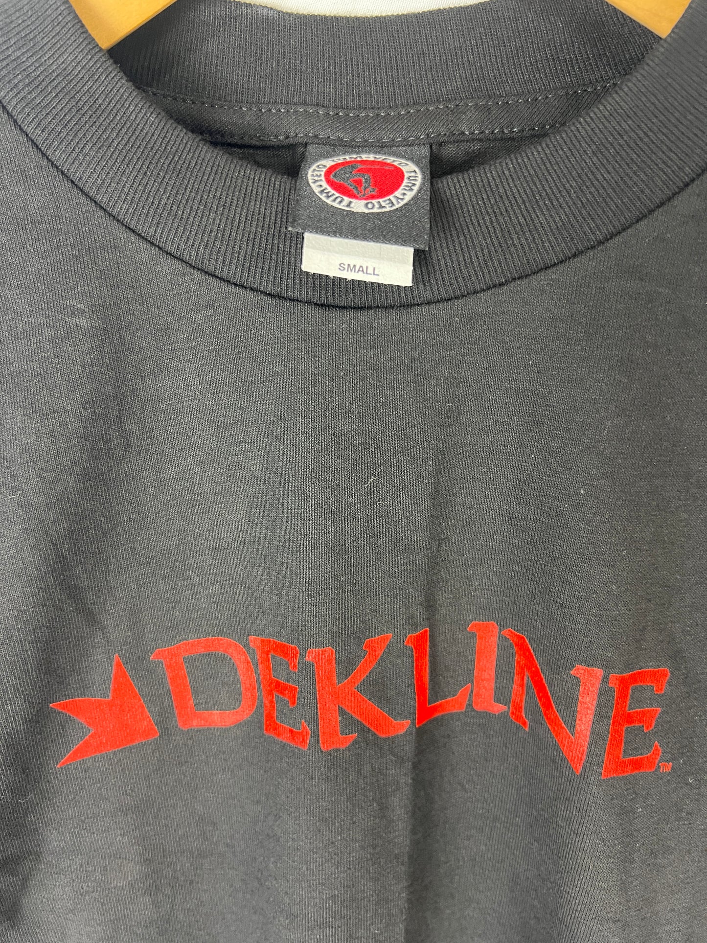 Dekline Black Red Dekline Logo Size S S/s Vintage Shirt