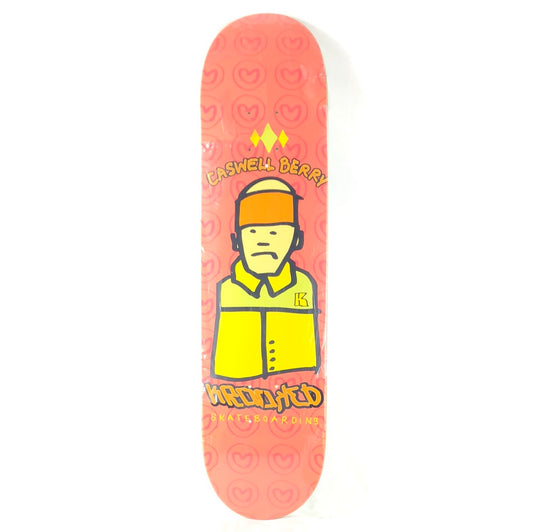 Krooked Caswell Berry Guest Board Pink/Yellow 7.75" Skateboard Deck