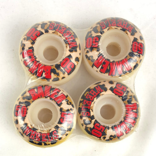 Baker Cheetah print Red Brown Black 50mm  NOS Skateboard Wheels