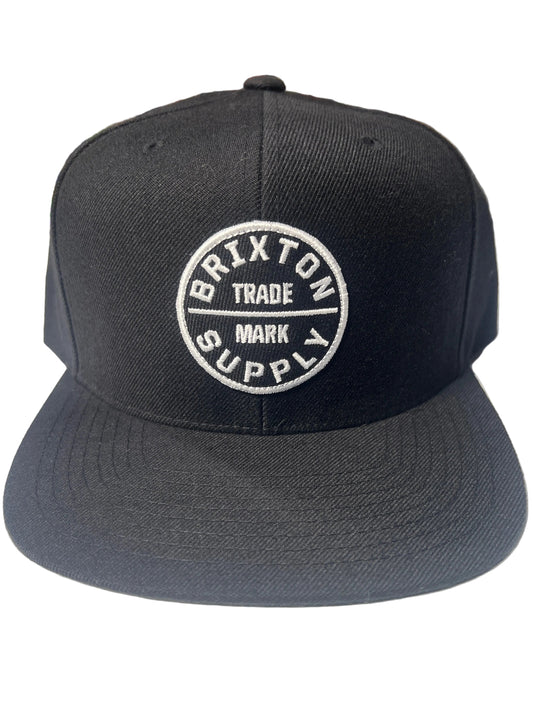 Brixton Trade - Mark Supply Black White One Size Fits All Vintage Snapback Hat