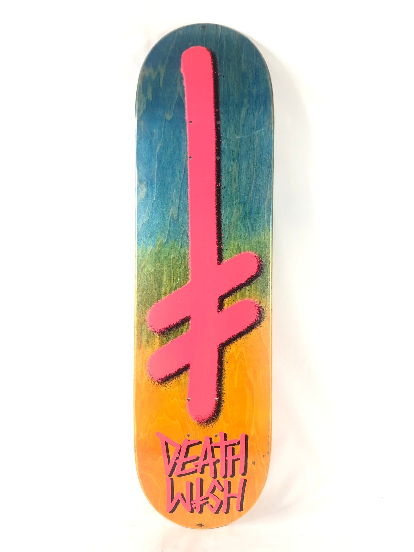 Deathwish Team Logo Multicolor Fade Woodgrain Pink 8.40" Deck