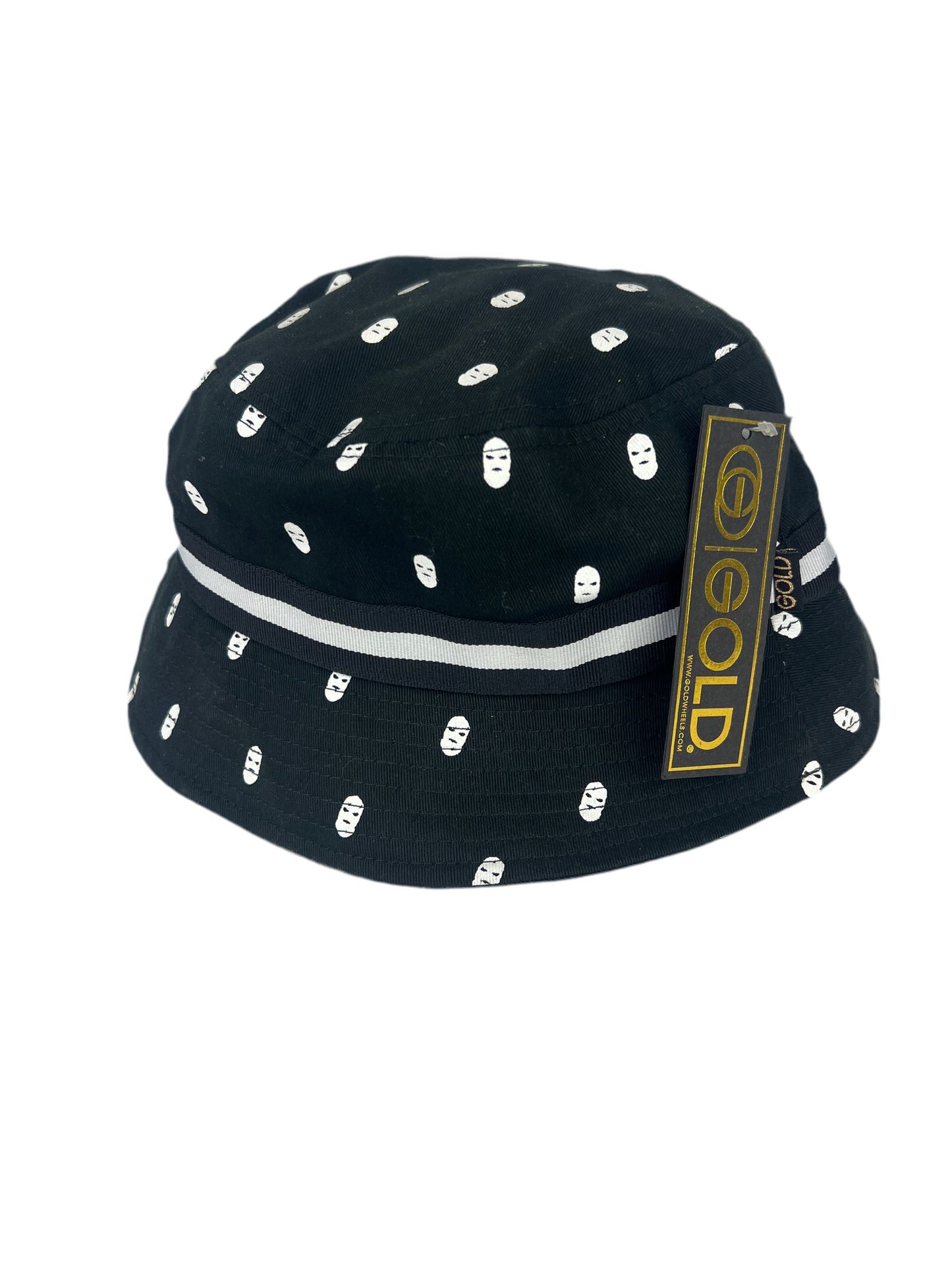 Gold Gold Goons 24Karats Ski Masks All Over Print White Black Size S - M Vintage Bucket Hat