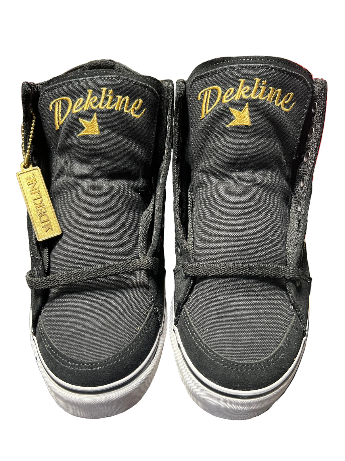 Dekline Matt Ball Autographed Greaser Black Gold Full Grain Size 7.5 Shoes