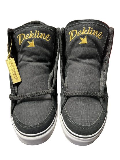 Dekline Matt Ball Autographed Greaser Black Gold Full Grain Size 7.5 Shoes