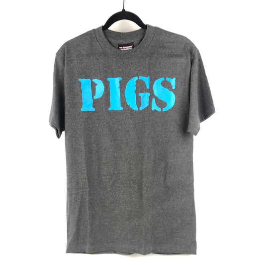 The Hundreds Chest Logo Pigs Grey Blue Size M S/s Shirt
