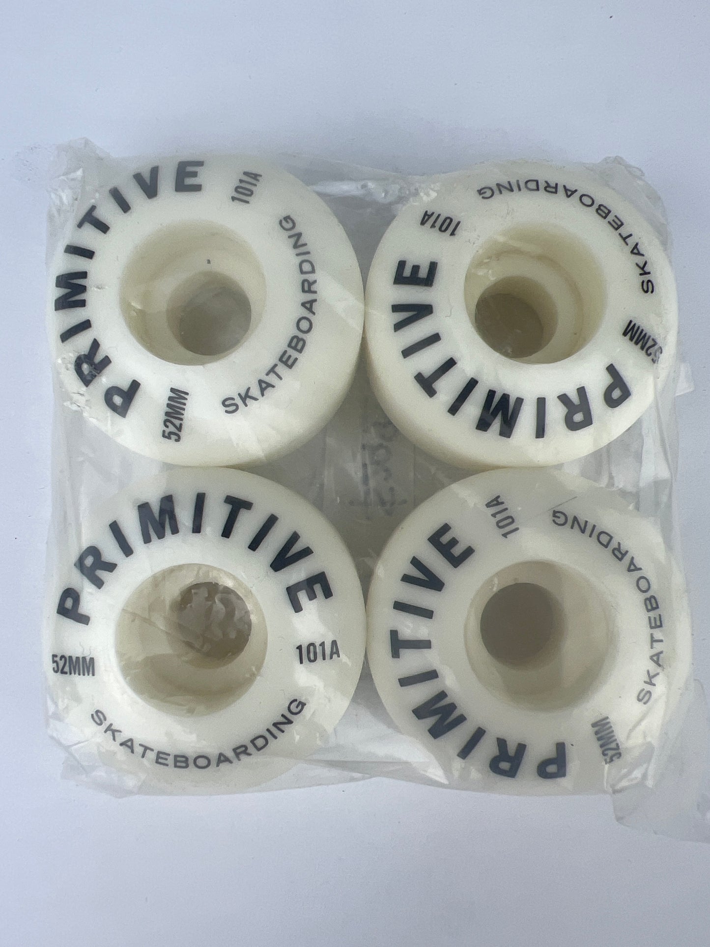 Primitive Primitive Skateboarding Black White Size 52MM 101A Vintage NOS Wheels