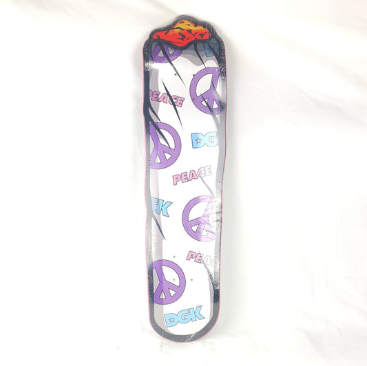 DGK Peace Sign Joint Black/White/Multi Color Size 8" Shaped Skateboard Deck