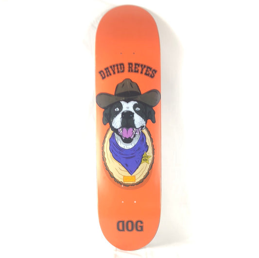 Dog David Reyes Sheriff Dog Graphic Orange/Black/Brown/White/Purple Size 8.5 Skateboard Deck