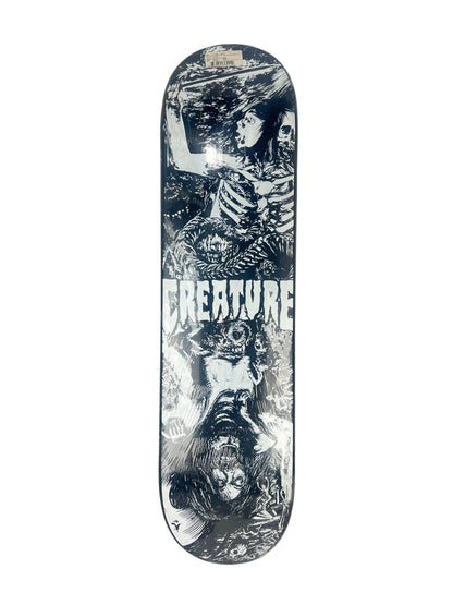 Creature VS Fighting Zombie Drummers From The Crypt Powerply Black White Size 8.0" Vintage NOS Deck #94 - 400 Produced