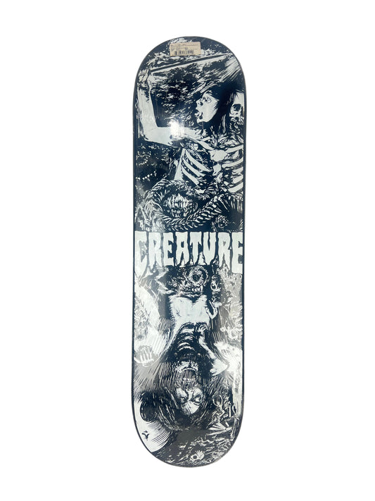 Creature VS Fighting Zombie Drummers From The Crypt Powerply Black White Size 8.0" Vintage NOS Deck #94 - 400 Produced