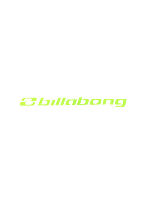 Billabong Logo Clear Green .75" x 7" Sticker