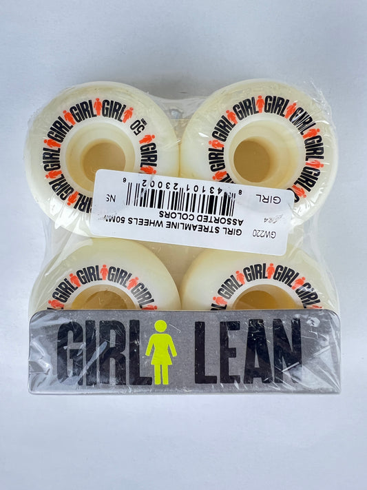 Girl Lean Streamline Black White Orange Size 50MM Vintage NOS Wheels