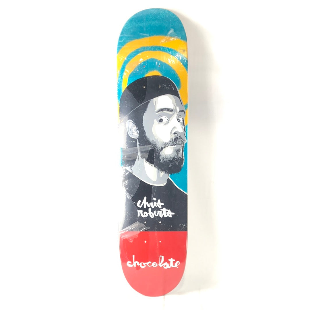 Chocolate Chris Roberts Portrait Blue/Yellow/Black/Red/White Size 7.58 Skateboard Deck 2008